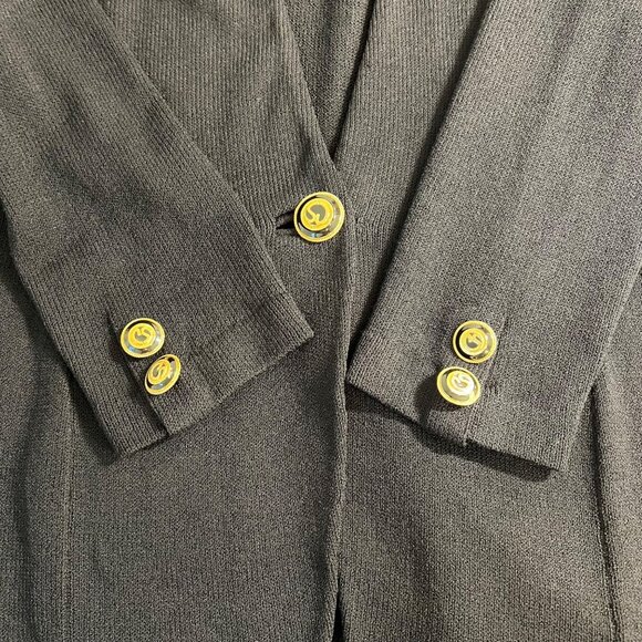 Vintage St. John Old Money Luxury Minimalist Parisian Capsule Dark Navy Large - Picture 3 of 12